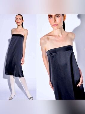 ✨ New - Modern Luxury — Toit Volant Silk Strapless Dress - Size Medium ✨